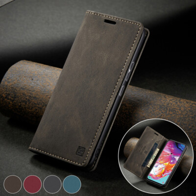 For Samsung Galaxy A30s/A40/A50/A70 Slim Leather Wallet Case Magnetic Flip Cover