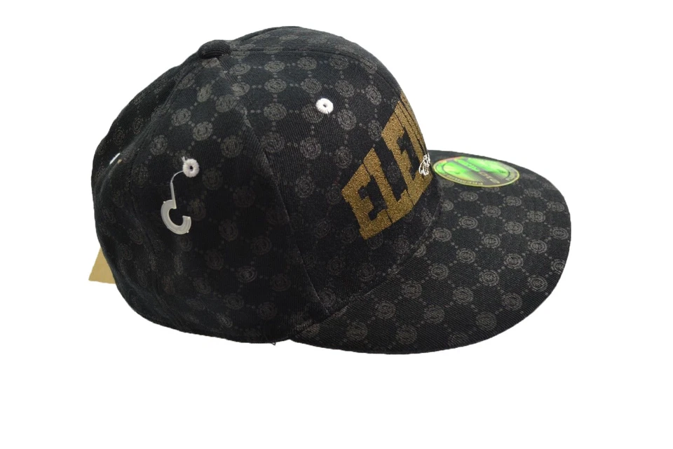 Boné de beisebol Element BLOCKED preto dourado branco 210 ajustado flexfit chapéu juvenil masculino - Imagem 2 de 4