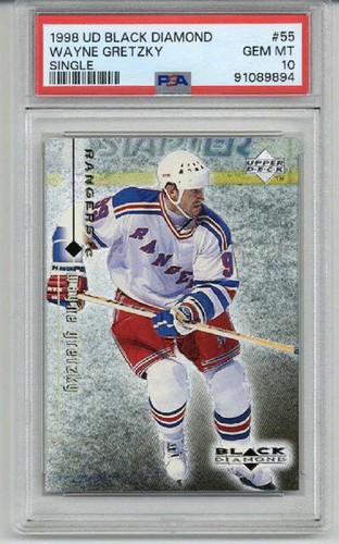 1998 UPPER DECK BLACK DIAMOND SINGLE WAYNE GRETZKY CARD RANGERS PSA 10 LOW POP - 第 1/2 張圖片