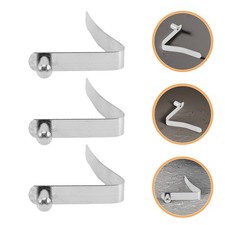 12Pcs Manganese Steel Spring Clips for Tent Poles Silver Durable Locking Pins