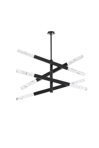 Elegant Lighting Ari 4-Bar Pendant in Black - Picture 7 of 8