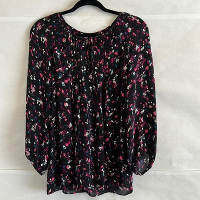 Joie 100% Silk Blouse Size S Long Sleeve Pleated Casual Office Whimsigoth