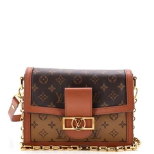 Louis Vuitton Dauphine Shoulder Bag Reverse Monogram Canvas MM