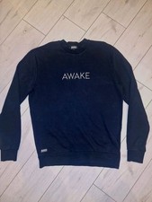 Ashley Marc Hovelle Schwarz Pullover Herren Gr. Medium Rundhals Fleecepullover