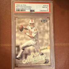 Fleer 1998 Ultra Peyton Manning Gold Medallion RC #201G Colts PSA 8