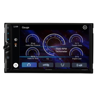 Jensen CAR714MW 7'' Double-DIN Digital Multimedia Receiver with Bluetooth, Car...