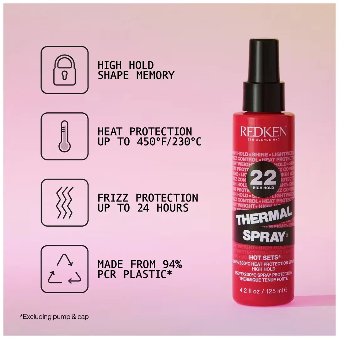 Redken Thermal Spray 22 High Hold 4.2oz &ndash; Heat Protection & Style