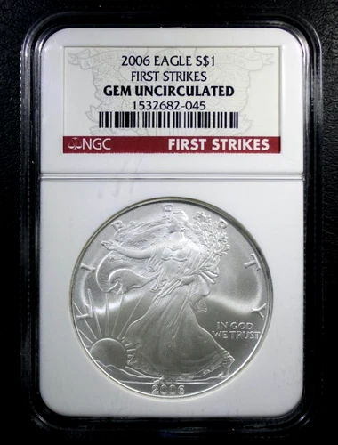 2006 American Silver Eagle -NGC Gem Uncirculated - First Strikes