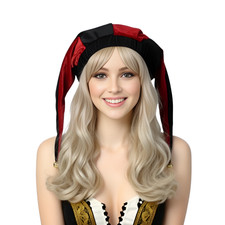 Medieval Jester Hat Retro Clown Cape Bells Adult Joker Halloween Carnival Hat