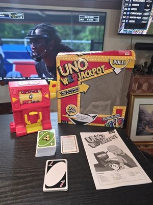 UNO Wild Jackpot Card Game 2015 Mattel Slot Machine Uno Game 95% Complete 