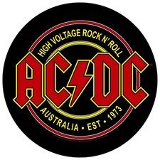 AC/DC Back Patch High Voltage Australia Rock N Roll Official New Circular 28cm