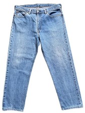 Levi’s 751 Jeans Size W38 L28 Mens Straight Leg Regular Fit Stone Wash Blue