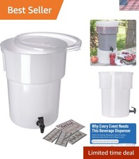 Dispensador de Bebidas Redondo Dispensador de Bebidas con Grifo para Catering, Plástico, 5...