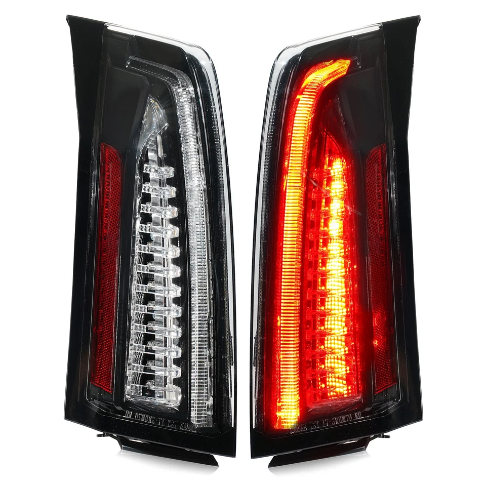 For 2013-2018 Cadillac ATS Black Conversion LED Tail Lights Pair Left + Right - Image 4 of 4