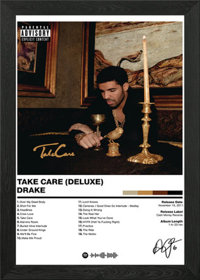 Drake - Take Care (Deluxe) Gerahmtes Wandbild Poster Leinwanddruck Bild