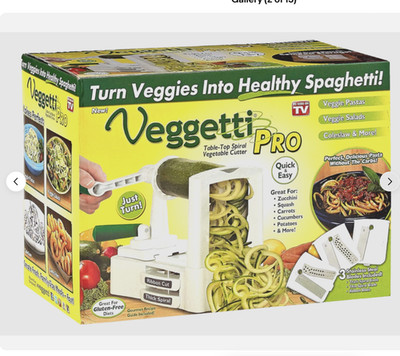 VEGGETTI PRO Table Top Spiral Vegetable Cutter Kitchen Slicer Stainless Blades