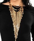 Paparazzi Signature Series "The Suz" Gold Jewelry Set Necklace & Earrings Z2201 — photo 3