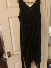 Size 16-18 Black Evening Sleeveless  Midi Dress