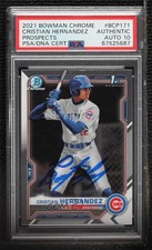 PSA/DNA 2021 Bowman Chrome Cristian Hernandez Certified Authentic Auto 09r5