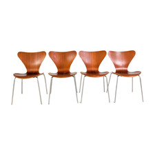 Set 4 sedie 3107 Midcentury Fritz Hansen Arne Jacobsen teak
