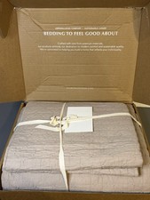 Cotton Sateen Quilt Set Queen Size, Pre-Washed Cotton Channel Stitch Coverlet