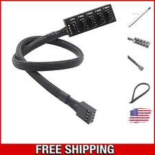 High-Performance 4-PIN/3-PIN Fan Extension Hub: 15.7 Inch Adapter Cable