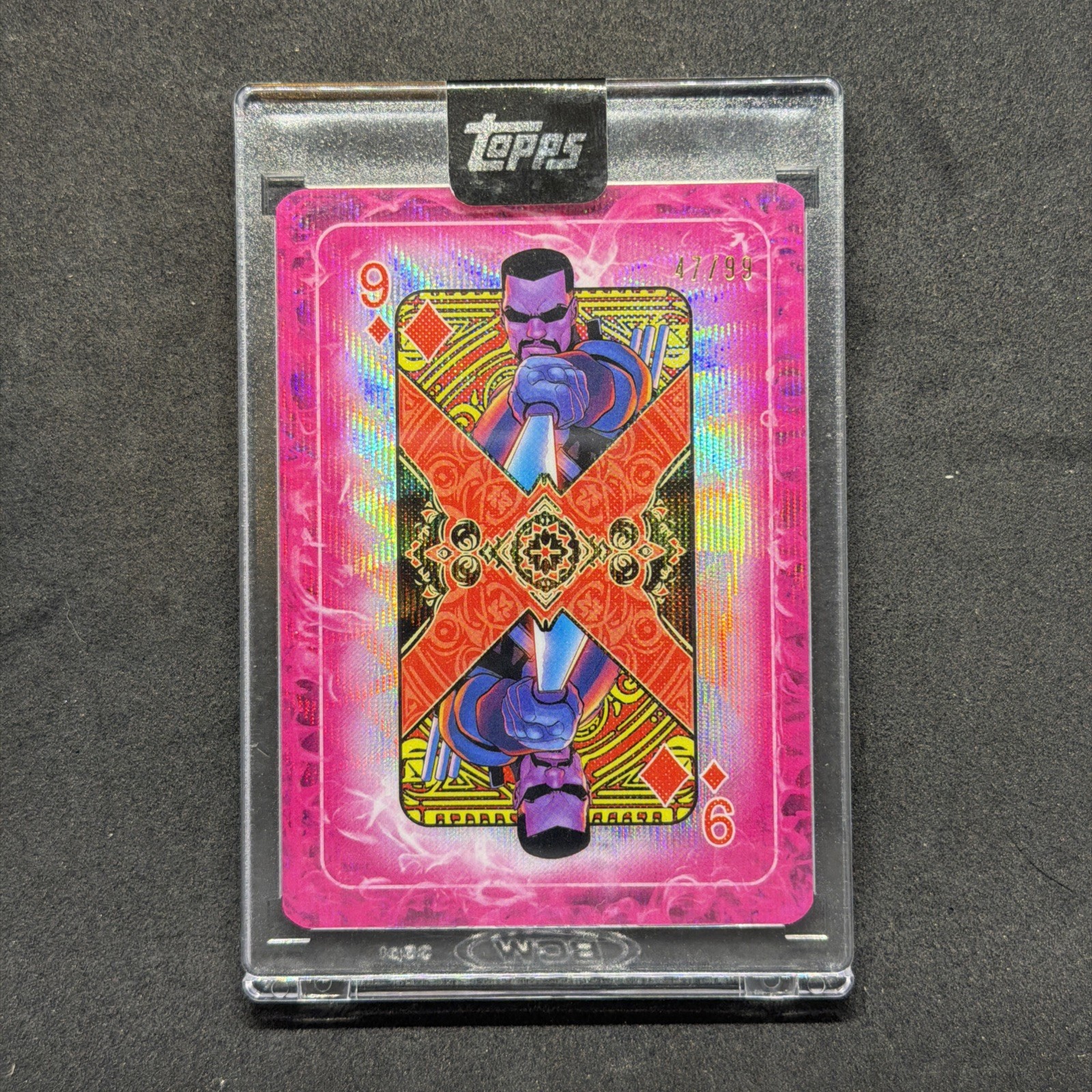 BLADE 2025 TOPPS MARVEL MINT GAMBIT'S DECK Playing Card 9 Of DIAMONDS /99 SSP