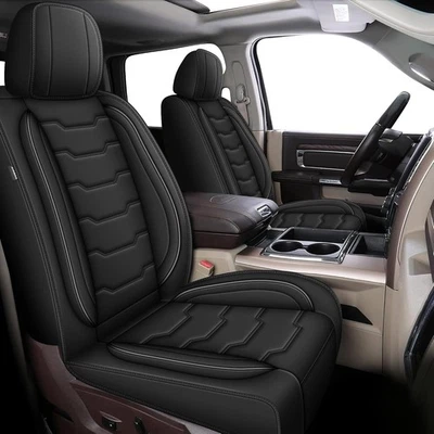 BRANDED Seat Covers 5 full Set Fit for 2002-2024 Dodge RAM 1500/2500/3500HD Pickup Crew