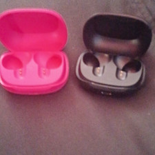 Skullcandy Bluetooth True Wireless In-Ear Earbuds 2 Sets w/ Cases Pink/Black