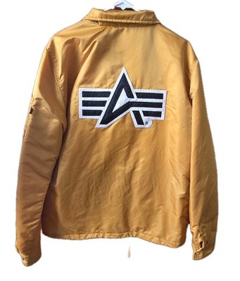 Alpha Industries Bomber Jacket MA1 Flight Light Military Yellow size Large