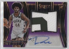 2023-24 Panini Select FOTL Purple Pulsar Prizm 7/15 Andre Jackson Jr Auto 1fl4