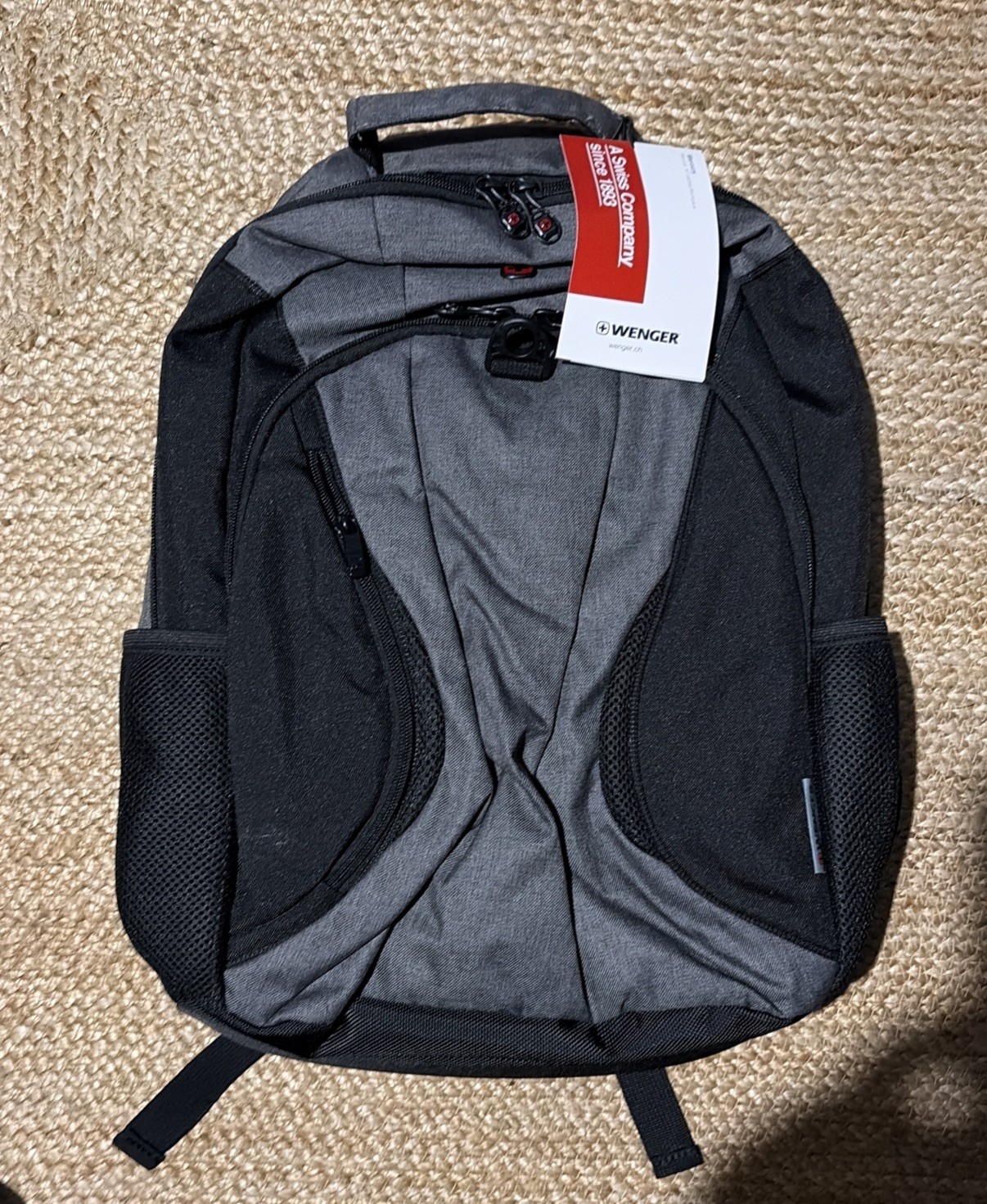 Wenger Mercury 16" Laptop Backpack. Heather/Black. New 