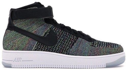 Nike Air Force 1 Flyknit Shoes Mens Size 10 High Top Lightweight 817420-700 2015 Nike Air Force 1 Ultra Flyknit Mid White Multicolor  main image 3
