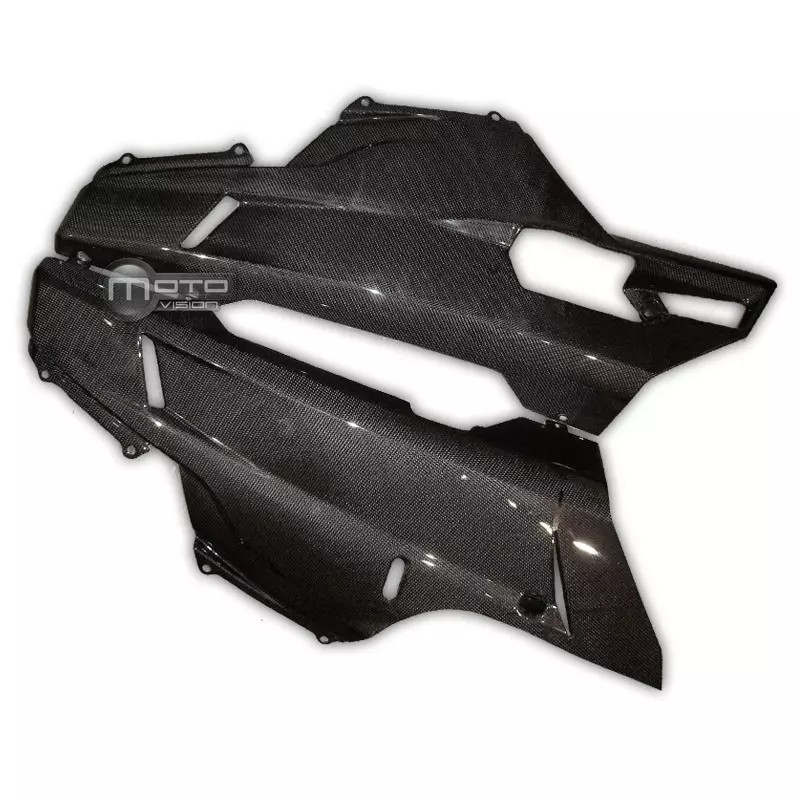 Sabot carbone pour Ducati 848 1098 1198 en 2 parties finition vernis brillant