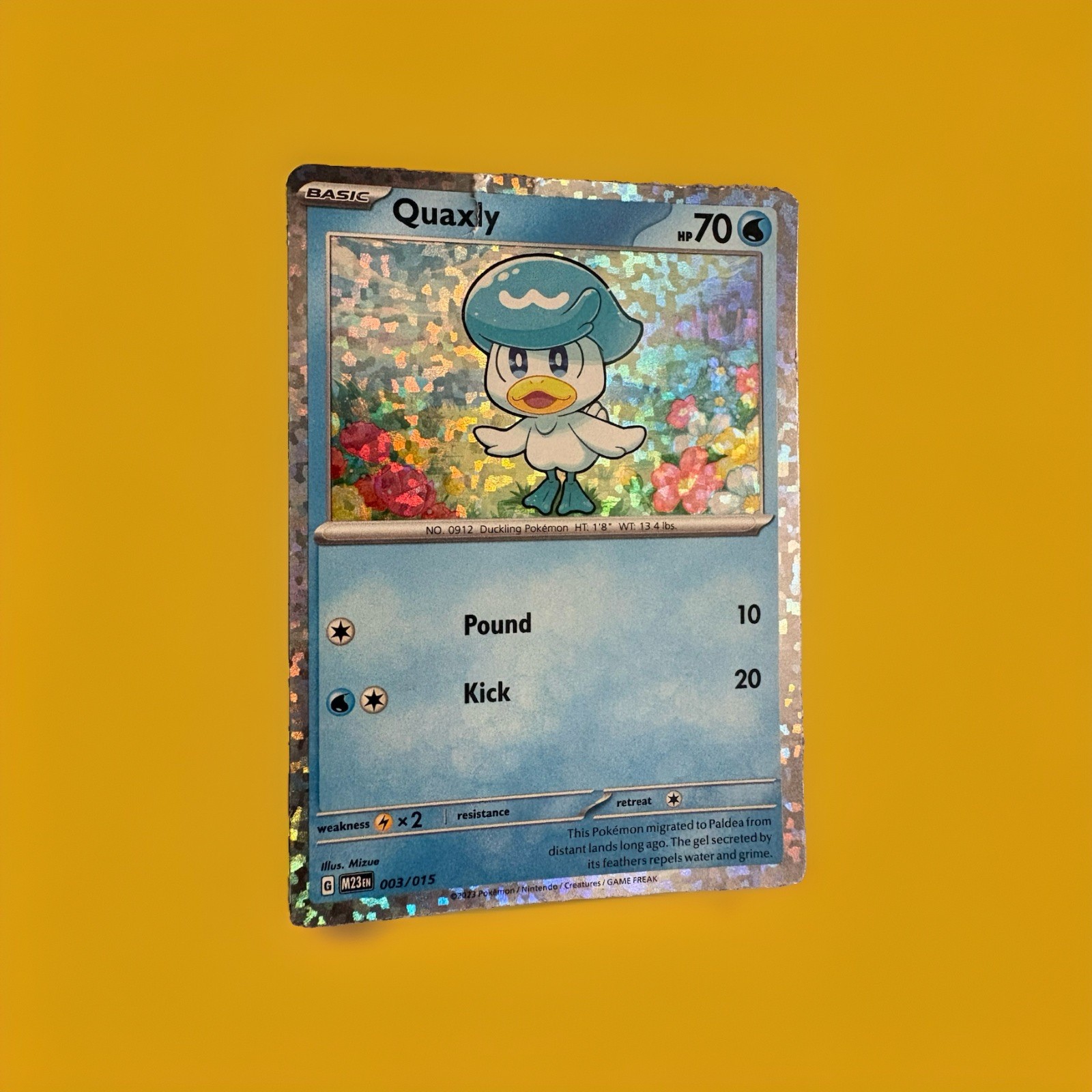 Pokemon TCG Quaxly 3/15 McDonalds Collection 2023 Holo MP See Photos