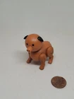 Vintage Fisher Price little people BROWN pig black ears hex screw belly for farm