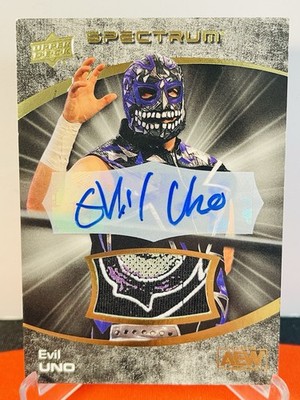 2021 Upper Deck AEW Spectrum Evil Uno /10 Auto #23 Patch RC Dark Order SP