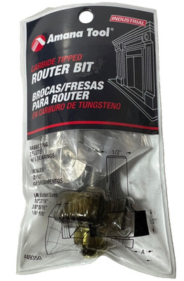 Amana 49350 Multi-Rabbet Bit ROUTER BRAND NEW 5 Depths1-3/8 D x 1/2 CH x 1/2 SHK