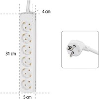 Hama Steckdosenleiste 6-Fach (Mehrfachsteckdose 1,4M, Steckerleiste Ohne