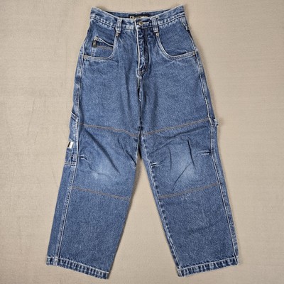 VTG 90s Macgear Jeans Youth 12 (26x26) Skater Baggy Rave Blue