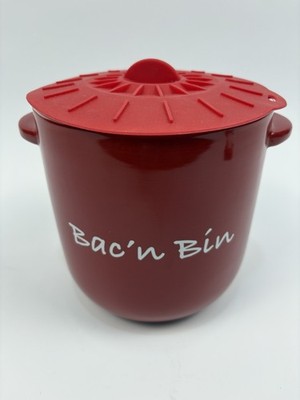 Chefologist Bac N Bin Bacon Cooker - RED - New (B2-A10)