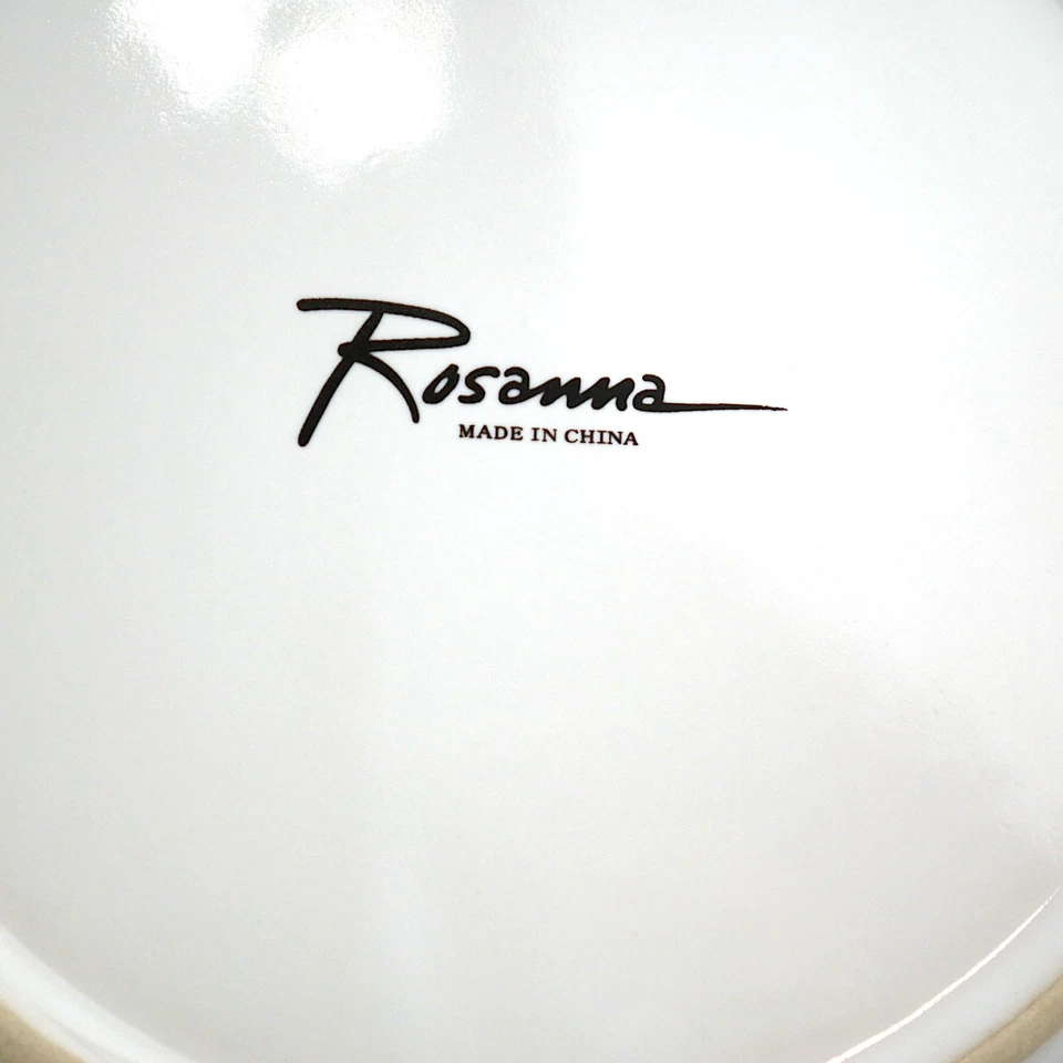 NOS Set of 4 Rosanna 8” Dessert/Salad Plates Tres Chic High Heels Polka Dot Edge - Image 4 of 4