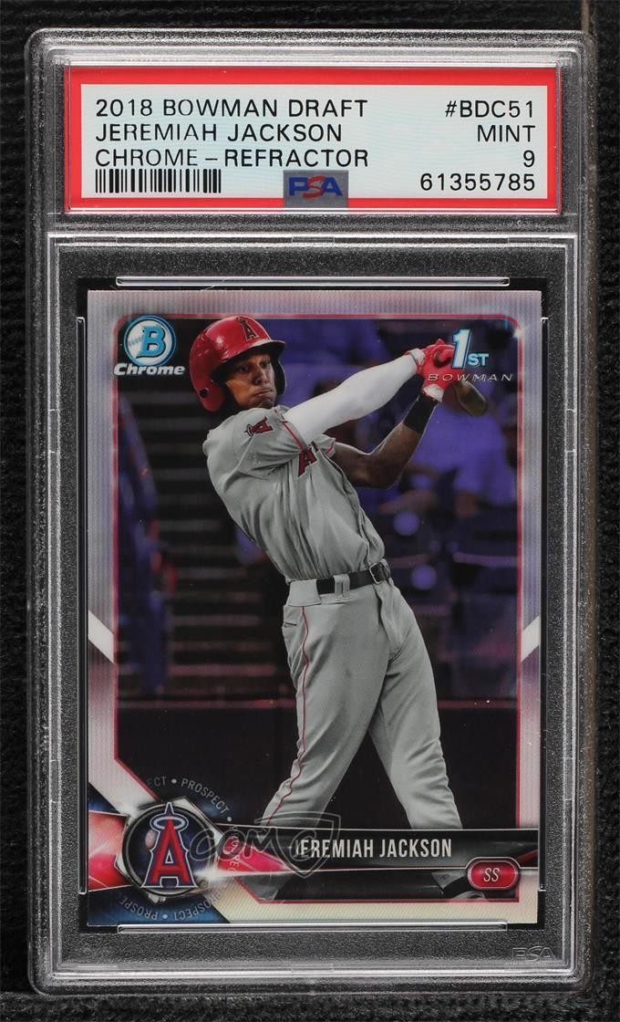 2018 Bowman Draft Chrome Refractor Jeremiah Jackson #BDC-51 PSA 9 MINT br7