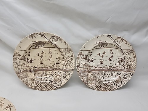 Vintage Melbourne Mayers G&W Brown Transfer Ware Plate 9" Inch Soup Plate Salad