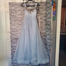 My Michelle Gown Dress Maxi Prom Quinceañera Formal Blue Fairy Princess Size 1
