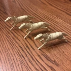 Set Of 3 Marx Indian Horses Running Fort Apache Western Play Set Cream Color