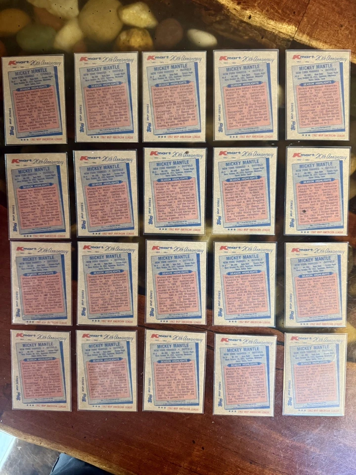 Topps K Mart Serie MVP 1982 20 Aniversario - Lote de 20 Tarjetas Estado Casi Nuevo/Como Nuevo Foto 4 de 4