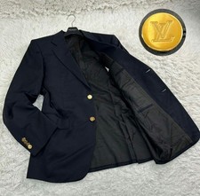 Louis Vuitton Navy Tailored Jacket Gold Buttons Size 50 Used