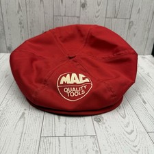 Vintage MAC Tools Newsboy Painter Cap Red 8 Panel Snapback Hat USA Made OSFA