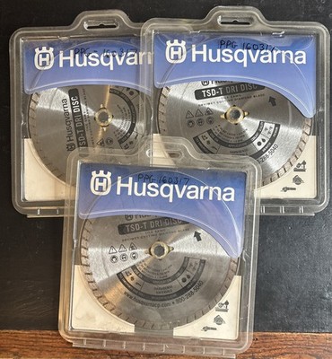 Husqvarna  8''  Diamond Saw Blade For Tile & Mansonry Wet or Dry Lot of 3